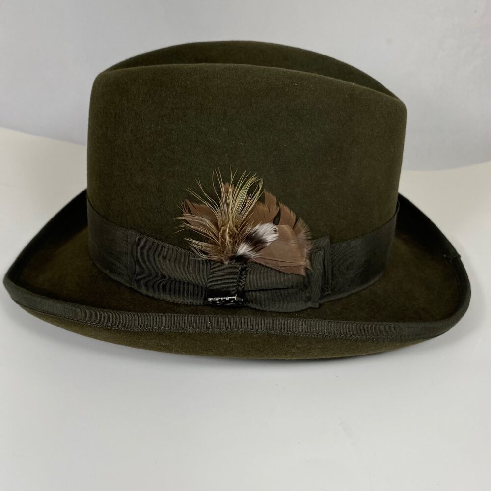 Scala Godfather Homburg Olive Hat - WF545